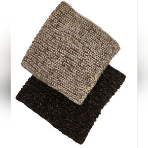 Gertex USAWomen's/Men's Knit NeckWarmer/Scarves - Black/White-Gray/WhiteSet Of 2